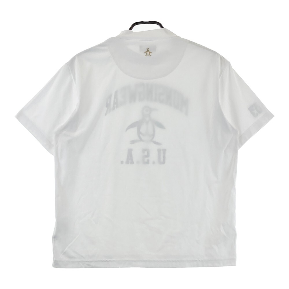 MUNSING WEAR マンシングウェア 2021年モデル ハイネック半袖Tシャツ 日本製 ホワイト系 L [240101188117] ゴルフウェア メンズ_画像2