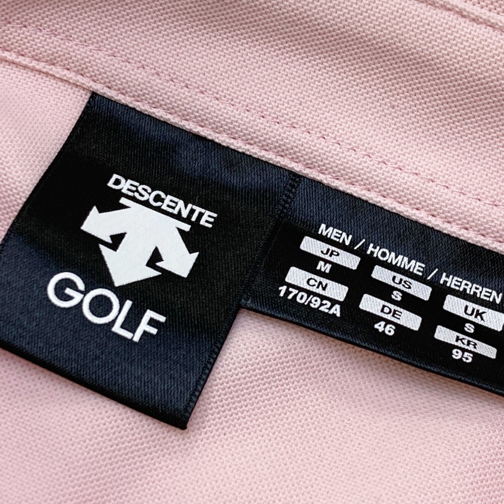 DESCENTE GOLF デサントゴルフ 半袖ポロシャツ ピンク系 M [240101193938] ゴルフウェア メンズ_画像3