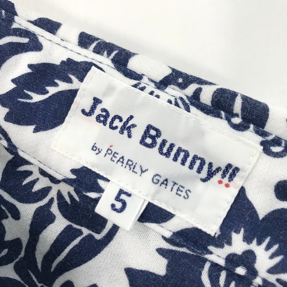 JACK BUNNY ジャックバニー 半袖ポロシャツ 花柄 ネイビー系 5 [240101191153] ゴルフウェア メンズ_画像4