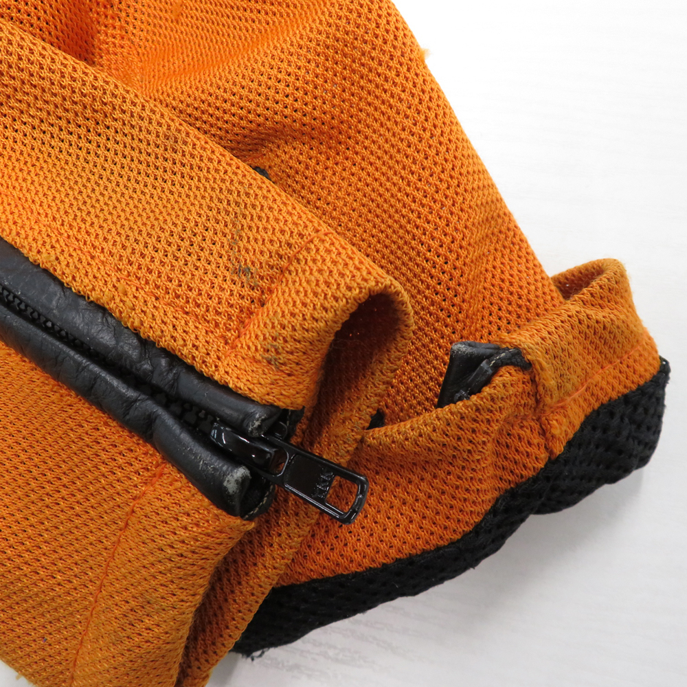 DEGNER デグナー ライディングジャケット メッシュ ワッペン オレンジ系 XL [240101186543] バイクウェア メンズ_画像10