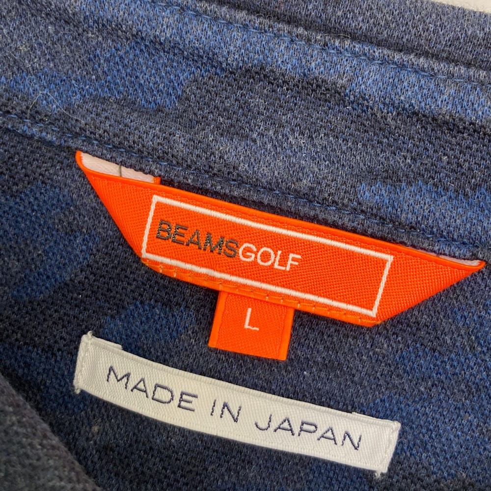 BEAMS GOLF ビームスゴルフ 長袖シャツ カモフラ柄 ネイビー系 L [240101191947] ゴルフウェア メンズ_画像5