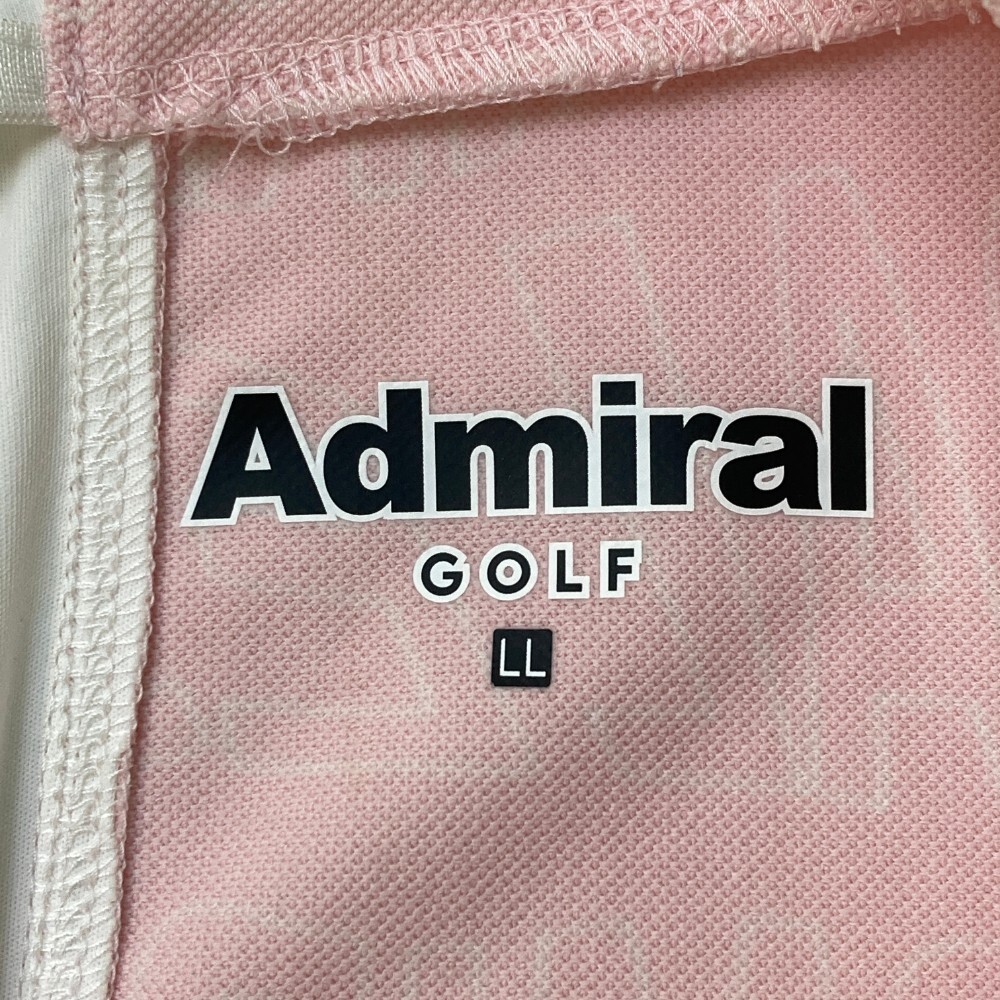 ADMIRAL アドミラル 2023年モデル ハイネック 半袖Tシャツ 総柄 ピンク系 LL [240101195428] ゴルフウェア レディース_画像4