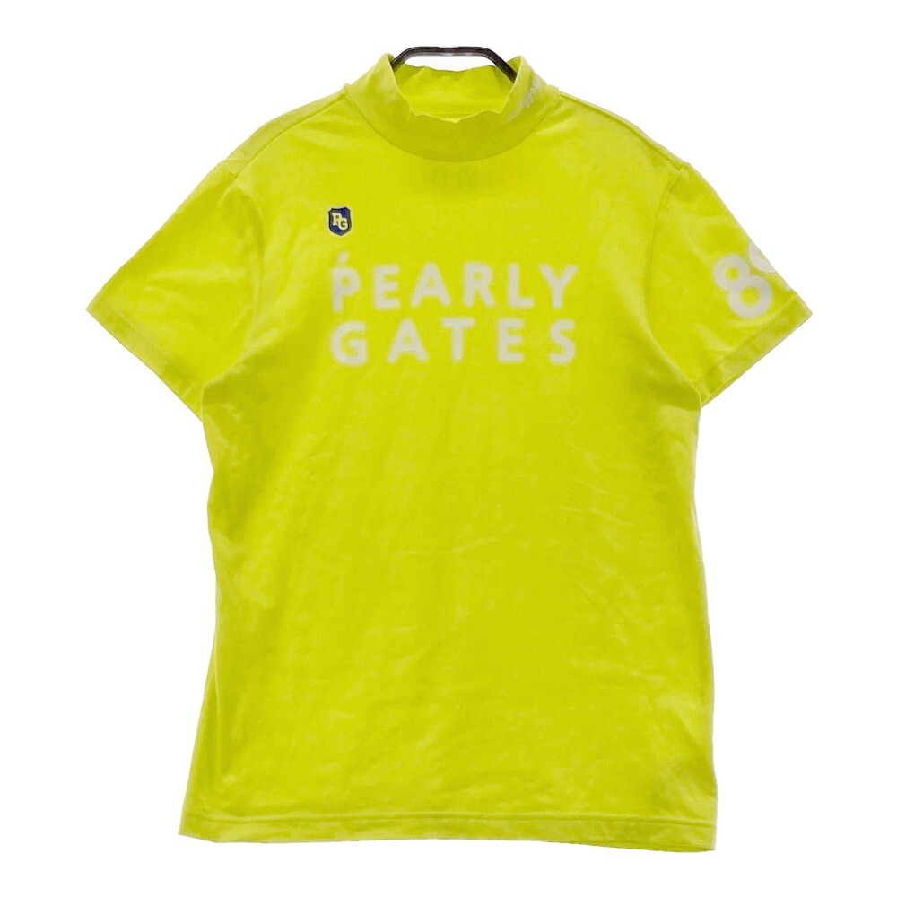 【1円】PEARLY GATES パーリーゲイツ 2021年モデル ハイネック 半袖Tシャツ グリーン系 2 [240001973927] レディース_画像1
