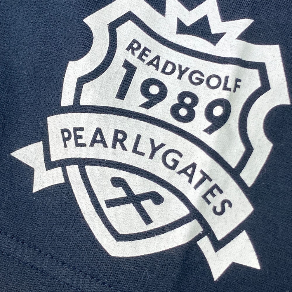 【1円】PEARLY GATES パーリーゲイツ ハイネック半袖Tシャツ ネイビー系 0 [240101103743] レディース_画像3
