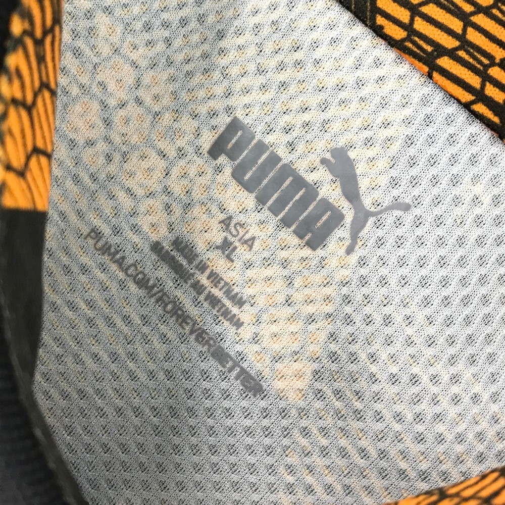 [1 jpy ]PUMA GOLF Puma Golf polo-shirt with short sleeves total pattern orange series XL [240101127922] men's 