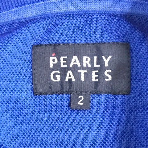 【1円】PEARLY GATES パーリーゲイツ 半袖ポロシャツ ニコちゃん ブルー系 2 [240101018409] レディースの画像4