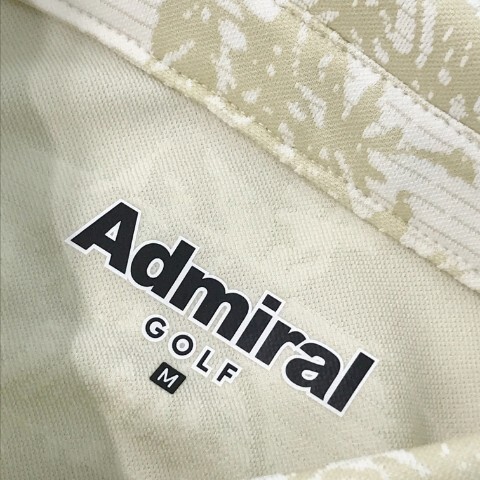 【1円】ADMIRAL アドミラル 2023年モデル 半袖ポロシャツ Aライン 刺繍 総柄 ベージュ系 M [240101019896] レディースの画像5