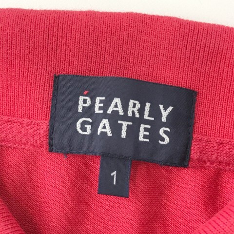 【1円】PEARLY GATES パーリーゲイツ 半袖ポロシャツ レッド系 1 [240101020424] レディース_画像5