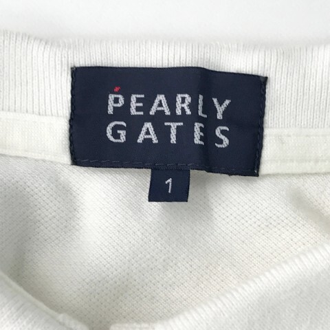 【1円】PEARLY GATES パーリーゲイツ 半袖 ポロシャツ ワッペン ホワイト系 1 [240101025277] レディースの画像5