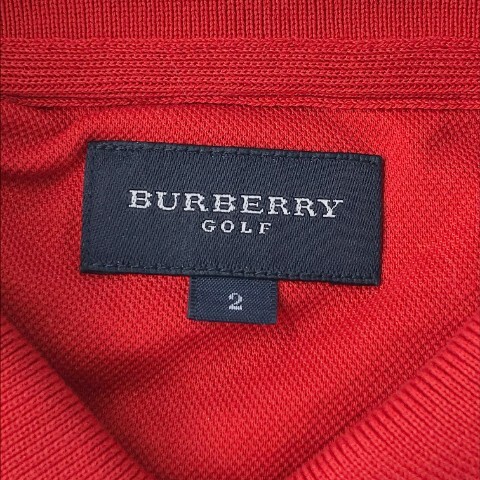 【1円】BURBERRY GOLF バーバリーゴルフ 半袖ポロシャツ レッド系 2 [240101025905] レディースの画像5