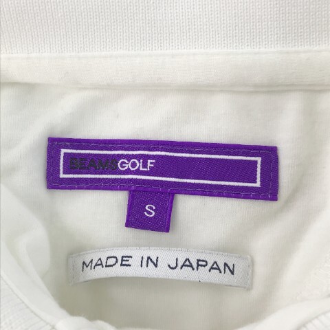 【1円】BEAMS GOLF ビームスゴルフ 長袖ポロシャツ ロゴ刺繍 ホワイト系 S [240001873971] レディースの画像6
