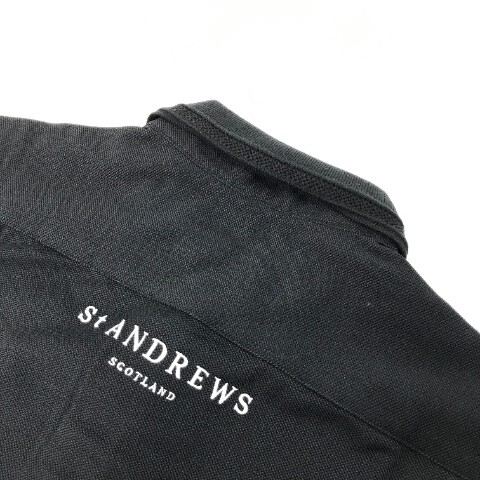 【1円】ST ANDREWS セントアンドリュース 半袖ポロシャツ ブラック系 M [240101063032] メンズ_画像5