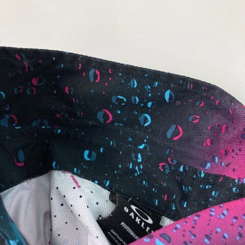 【1円】OAKLEY オークリー 2021年モデル 半袖シャツ スカル刺繍 総柄 ピンク系 XL [240101069777] メンズの画像8