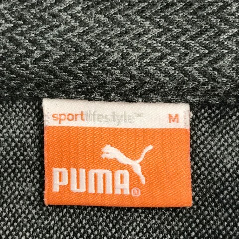 【1円】PUMA GOLF プーマゴルフ 長袖ポロシャツ ボタンダウン ヘリンボーン柄 グレー系 M [240001869991] メンズ_画像5