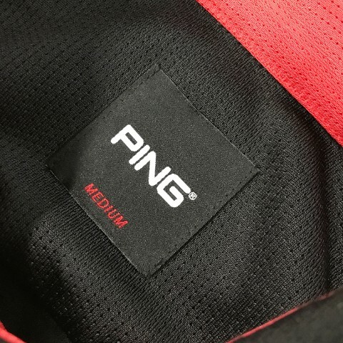 【1円】PING ピン 半袖ポロシャツ ウール ブラック系 MEDIUM [240001886397] メンズ_画像4