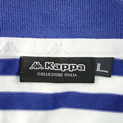【1円】KAPPA GOLF カッパゴルフ 半袖ポロシャツ ボーダー柄 ブルー系 L [240001887151] メンズ_画像5