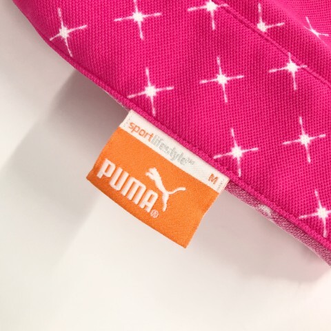 【1円】PUMA GOLF プーマゴルフ 半袖ポロシャツ 総柄 ピンク系 M [240001887548] メンズ_画像4