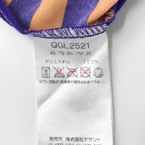 [1 иен ]LE COQ GOLF Le Coq Golf рубашка-поло с коротким рукавом задний окантовка рисунок лиловый серия M [240001954621] женский 