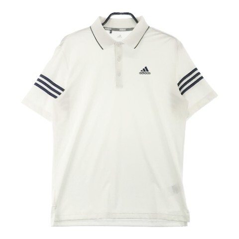 【1円】ADIDAS GOLF アディダスゴルフ 半袖ポロシャツ ホワイト系 O [240001980563] メンズ_画像1