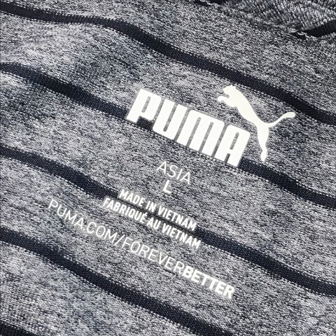 【1円】PUMA GOLF プーマゴルフ 半袖ポロシャツ ボーダー柄 グレー系 L [240001985913] メンズ_画像5