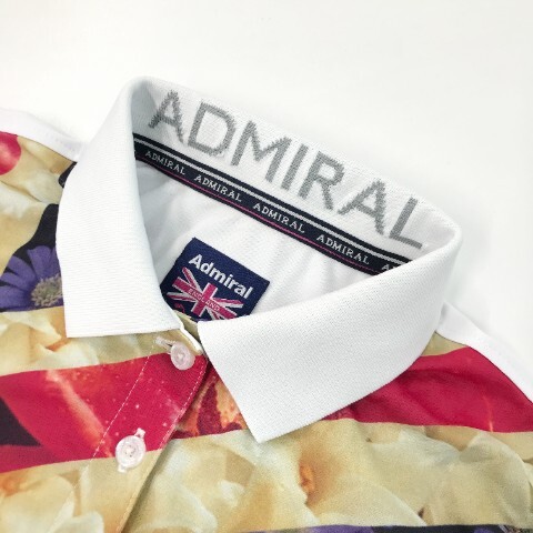 【1円】ADMIRAL アドミラル ADLA529 半袖ポロシャツ 花柄 ホワイト系 L [240001989447] レディース_画像3