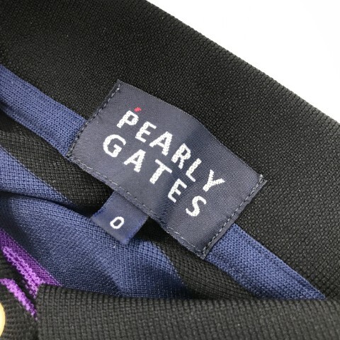 【1円】PEARLY GATES パーリーゲイツ 半袖ポロシャツ ボーダー柄 ブラック系 0 [240001990253] レディース_画像5