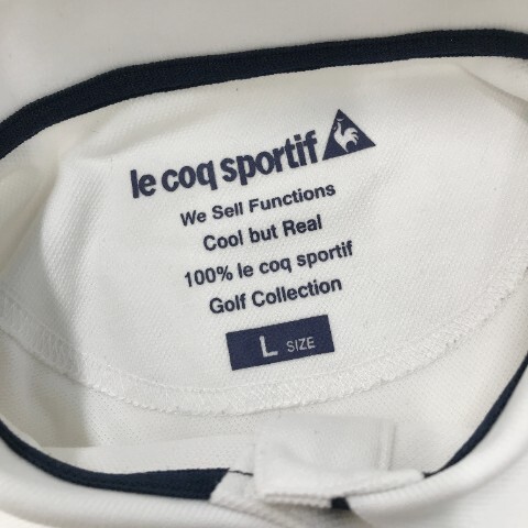 [1 иен ]LE COQ GOLF Le Coq Golf рубашка-поло с коротким рукавом оттенок белого L [240001995404] женский 