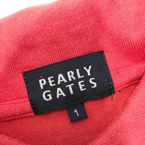 【1円】PEARLY GATES パーリーゲイツ 半袖ポロシャツ ワッペン レッド系 1 [240001998426] レディース_画像4
