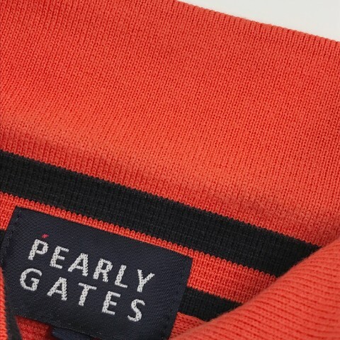【1円】PEARLY GATES パーリーゲイツ 半袖ポロシャツ ワッペン オレンジ系 1 [240001998427] レディース_画像8