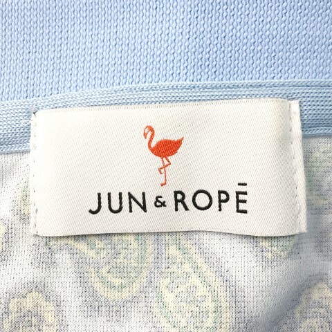 【1円】JUN&ROPE ジュン アンド ロペ 半袖ポロシャツ 総柄 ブルー系 L [240101005227] レディース_画像6