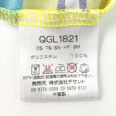 [1 иен ]LE COQ GOLF Le Coq Golf рубашка-поло с коротким рукавом в клетку оттенок желтого M [240101006438] женский 