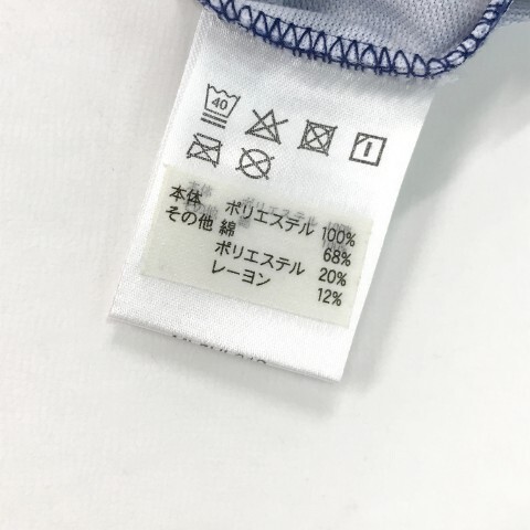 【1円】FILA GOLF フィラゴルフ 半袖ポロシャツ 刺繍 総柄 ネイビー系 L [240101008971] レディース_画像5