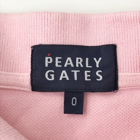 【1円】PEARLY GATES パーリーゲイツ 半袖ポロシャツ ピンク系 0 [240101009606] レディース_画像5