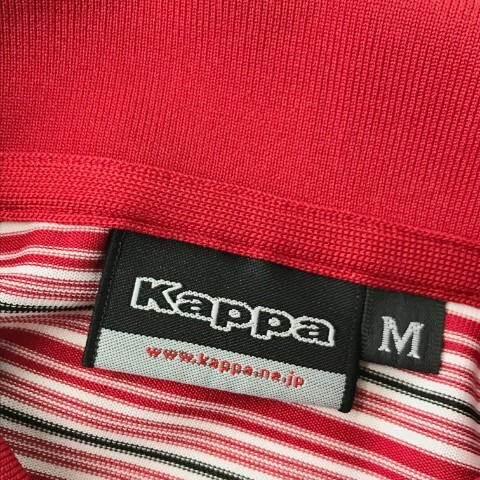【1円】KAPPA GOLF(AW) カッパゴルフ 半袖ポロシャツ ボーダー柄 レッド系 M [240101016228] メンズ_画像5