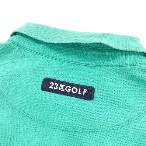 【1円】23区GOLF ニジュウサンクゴルフ 半袖ポロシャツ ロゴ ワッペン グリーン系 3 [240101016952] レディース_画像4