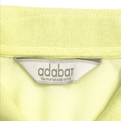 【1円】ADABAT アダバット AJ082-14521JD 半袖ポロシャツ イエロー系 48 [240101018779] メンズ_画像6