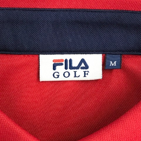 【1円】FILA GOLF フィラゴルフ 半袖ポロシャツ レッド系 M [240101023679] レディース_画像3