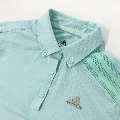 【1円】ADIDAS GOLF アディダスゴルフ 半袖ポロシャツ グリーン系 M [240101027445] レディース_画像3