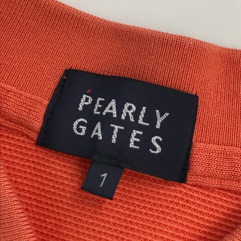 【1円】PEARLY GATES パーリーゲイツ 2021年モデル ノースリーブポロシャツ　スキッパー オレンジ系 1 [240101053646] レディース_画像5