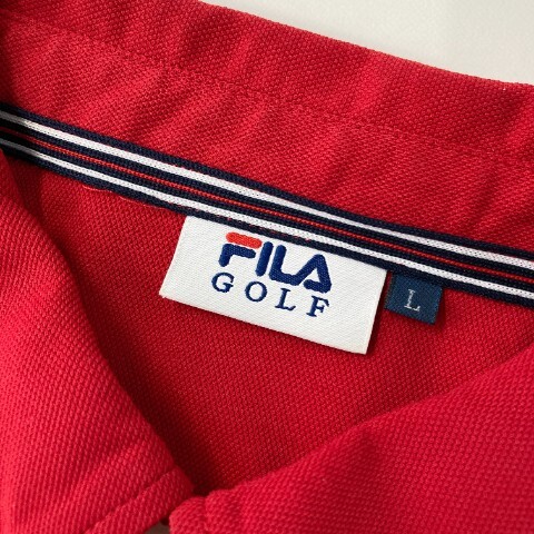 【1円】FILA GOLF フィラゴルフ 半袖ポロシャツ レッド系 L [240101060205] メンズ_画像4