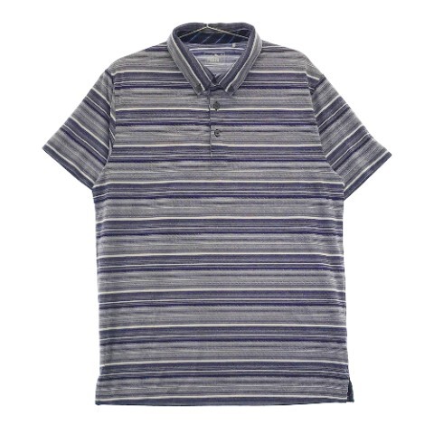 [1 иен ]PUMA GOLF Puma Golf рубашка-поло с коротким рукавом кнопка down окантовка рисунок темно-синий серия XL [240101064818] мужской 
