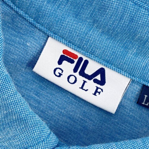 【1円】FILA GOLF フィラゴルフ 半袖ポロシャツ 刺繍 ブルー系 LL [240101065212] メンズ_画像5