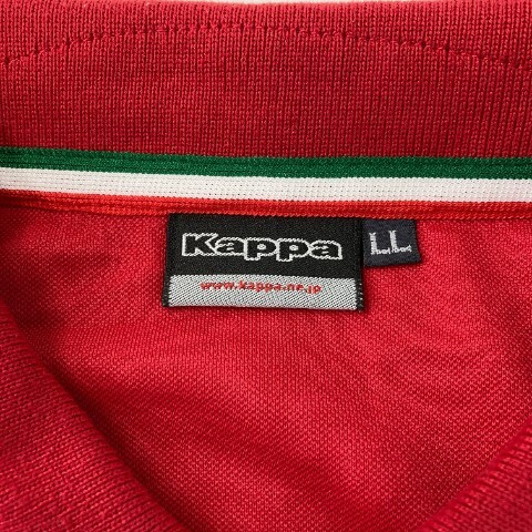 【1円】KAPPA GOLF カッパゴルフ 半袖ポロシャツ レッド系 LL [240101068976] メンズ_画像6