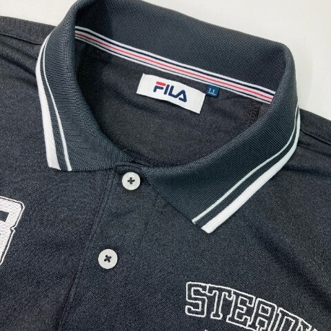 【1円】FILA GOLF フィラゴルフ 長袖ポロシャツ グレー系 LL [240101069785] メンズ_画像3