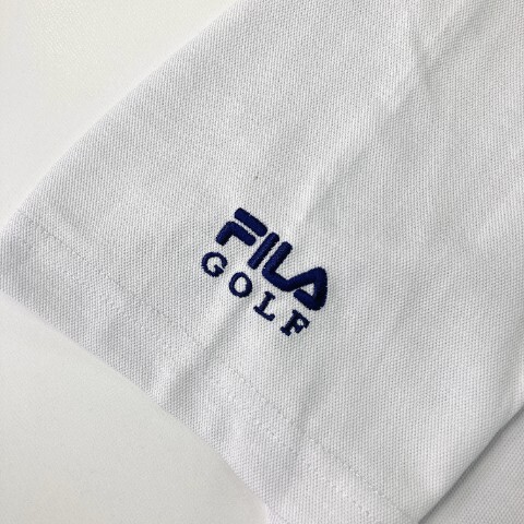 【1円】FILA GOLF フィラゴルフ 半袖ポロシャツ ボタンダウン ホワイト系 M [240101071272] メンズ_画像4