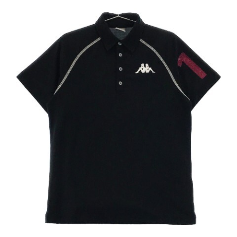 【1円】KAPPA GOLF カッパゴルフ 半袖ポロシャツ ブラック系 M [240101076149] メンズ_画像1