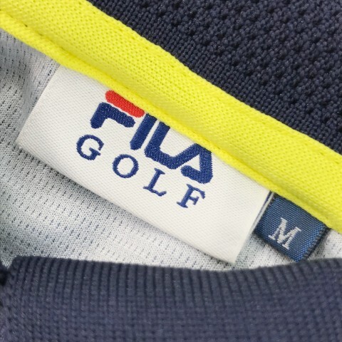 【1円】FILA GOLF フィラゴルフ 半袖ポロシャツ 総柄 ネイビー系 M [240101094362] レディース_画像6