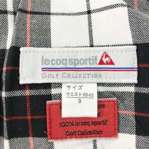 【1円】LE COQ GOLF ルコックゴルフ ストレッチパンツ チェック柄 ブラック系 9 [240001953619] レディース_画像5