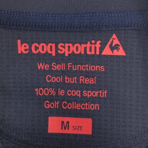 【1円】LE COQ GOLF ルコックゴルフ ハーフジップ半袖Tシャツ ネイビー系 M [240101027439] レディース_画像6