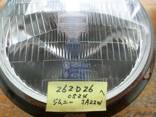  Jimny head light left right Heisei era 8 year E-JA22W halogen sealed beam lighting verification settled lamp 1 type 20.4 ten thousand km prompt decision equipped 